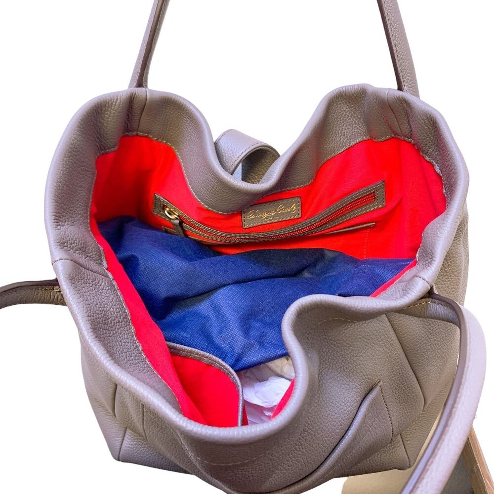 Dooney & Bourke Pebbled Leather Tote Bag With Gold Hardware - Picture 5 of 8